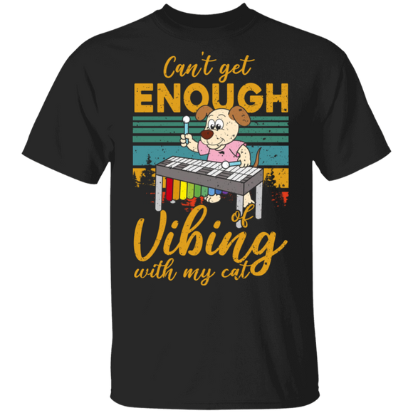 Can't Get Enough Of Vibing With My Dog Adorable Jazz Dog Playing Vibraphone T-Shirt - Macnystore
