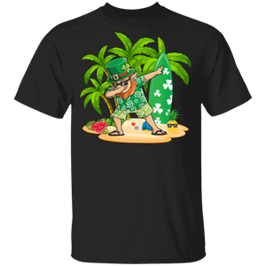 Dabbing Leprechaun Hawaiian Hibiscus St Patrick's Day Gifts Youth T-Shirt - Macnystore