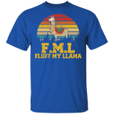 Vintage Retro F.M.L Fluff My Llama Funny Llama Shirt Matching Men Women Llama Alpaca Lover Zookeeper Gifts T-Shirt - Macnystore