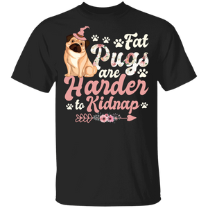 Halloween Shirt Fat Pugs Are Harder To Kidnap Funny Pugs Dog Lover Gifts Halloween T-Shirt - Macnystore