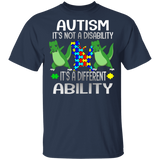 Autism It's Not A Disability Cute Dabbing T-rex Autism Awareness Dinosaur Autism T-Shirt - Macnystore