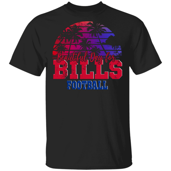 Football Lover Shirt Vintage Retro Beautiful Day For Bills Football Cute Sport Football Team Player Lover Gifts T-Shirt - Macnystore