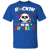Rockin' To Be Different Tune Panda Autism Awareness Guitar Gifts Youth T-Shirt - Macnystore