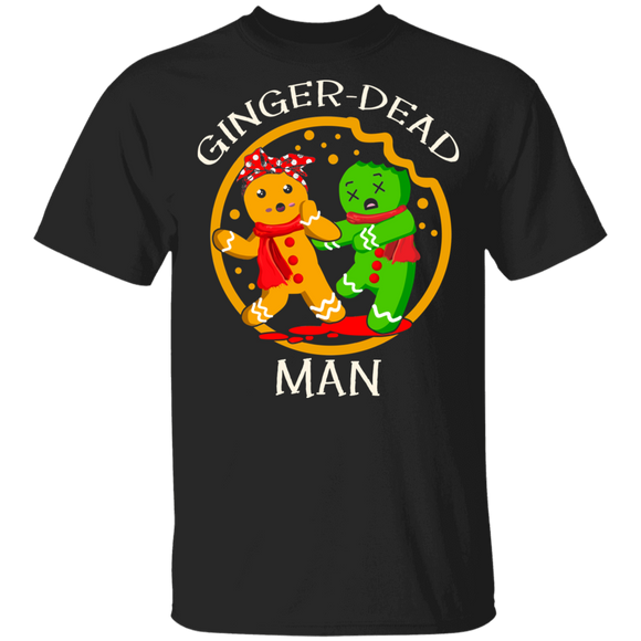 Christmas Gingerbread Shirt Ginger-Dead Man Funny Christmas Gingerbread Cookie Zombie Lover Gifts T-Shirt - Macnystore