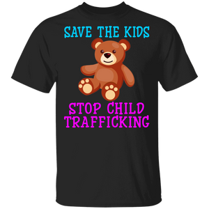 Save The Kids Stop Child Trafficking Funny Bear Gifts T-Shirt - Macnystore
