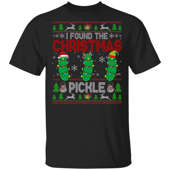 Funny Christmas Pickle Lover I Found The Christmas Pickle X-mas Sweater T-Shirt - Macnystore