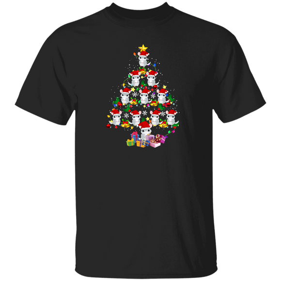 Christmas Tree Shirt Chinchilla Christmas Tree Funny Christmas Santa Chinchilla Lover Gifts Christmas T-Shirt - Macnystore