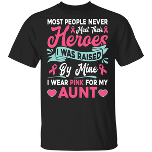 I Wear Pink For My Aunt Cool Breast Cancer Awareness Family Gifts T-Shirt - Macnystore