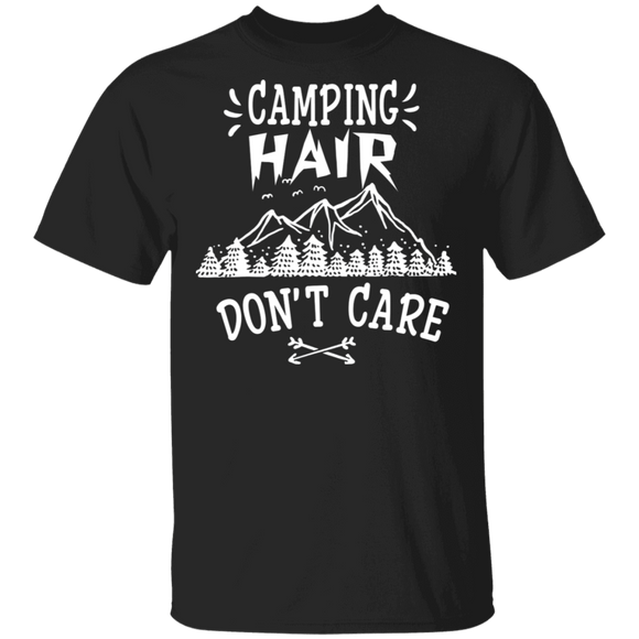 Camping Hair Don't Care Funny Camper Camping Lover Fans Gifts T-Shirt - Macnystore