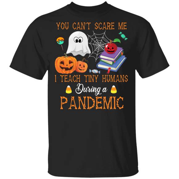 Halloween Shirt You Can't Scare Me I Teach Tiny Humans Funny Teacher Gifts Halloween T-Shirt - Macnystore