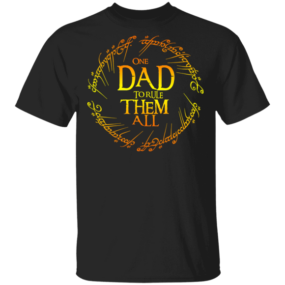 One Dad To Rule Them All Matching Dad Daddy Papa Father's Day Gifts T-Shirt - Macnystore
