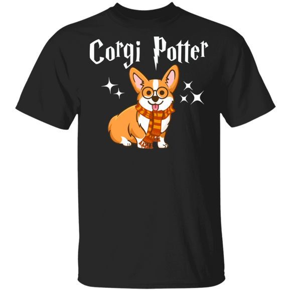 Dog Movie Lover Shirt Corgi Potter Funny Wizard Corgi Dog Movie Lover Gifts T-Shirt - Macnystore