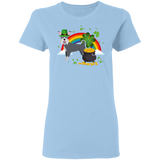Leprechaun Schnauzer Dog Lover St Patrick's Day Gifts Ladies T-Shirt - Macnystore