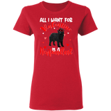 All I Want For Valentine Is A Newfoundland Dog Pet Lover Matching Shirts For Couples Boys Girl Women Personalized Valentine Ladies T-Shirt - Macnystore