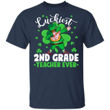 Luckiest 2nd Grade Ever St Patrick's Day Leprechaun Gifts T-Shirt - Macnystore