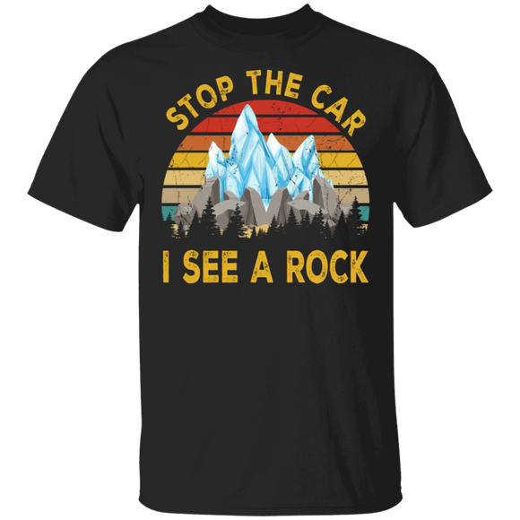 Vintage Retro Stop The Car I See A Rock Funny Geology Geologist Rockhound Gifts T-Shirt - Macnystore