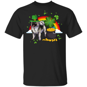 Leprechaun Keeshond Dog Lover St Patrick's Day Gifts Youth T-Shirt - Macnystore