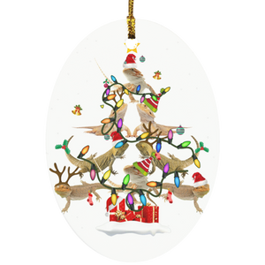 Ornament Bearded Dragon Christmas Tree Oval Ornament - Macnystore