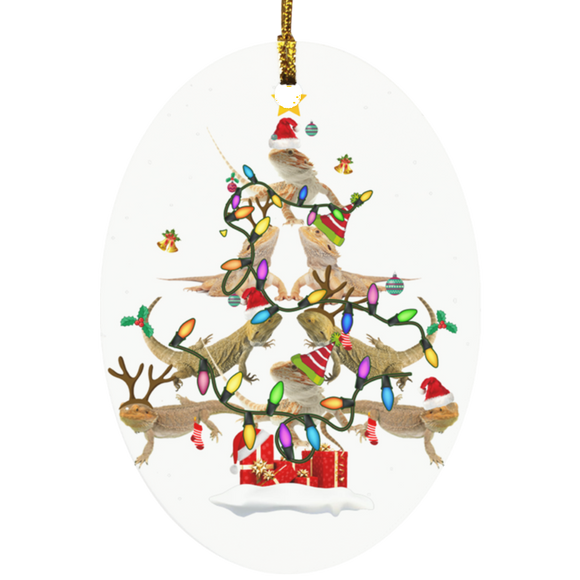 Ornament Bearded Dragon Christmas Tree Oval Ornament - Macnystore