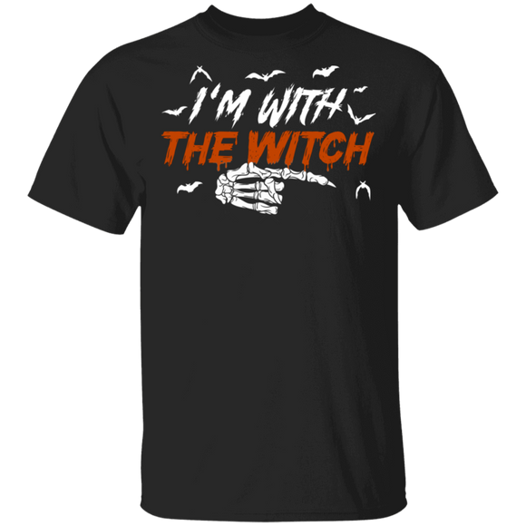 Halloween Witch Shirt I'm With The Witch Funny Halloween Witch Lover Gifts Halloween T-Shirt - Macnystore
