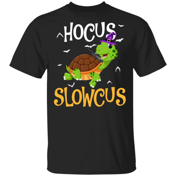Halloween Turtle Shirt Hocus Slowcus Funny Halloween Witch Turtle Lover Gifts Halloween T-Shirt - Macnystore