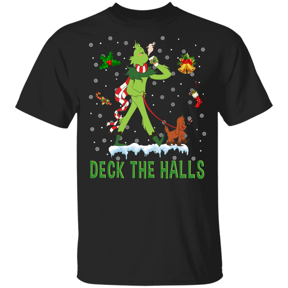 Christmas Movie Shirt Deck The Halls Cool Christmas Coffee Grinches Movie Lover Gifts Christmas T-Shirt - Macnystore