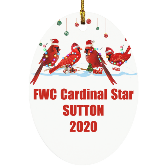 FWC Cardinal Star SUBORNO Oval Ornament - Macnystore