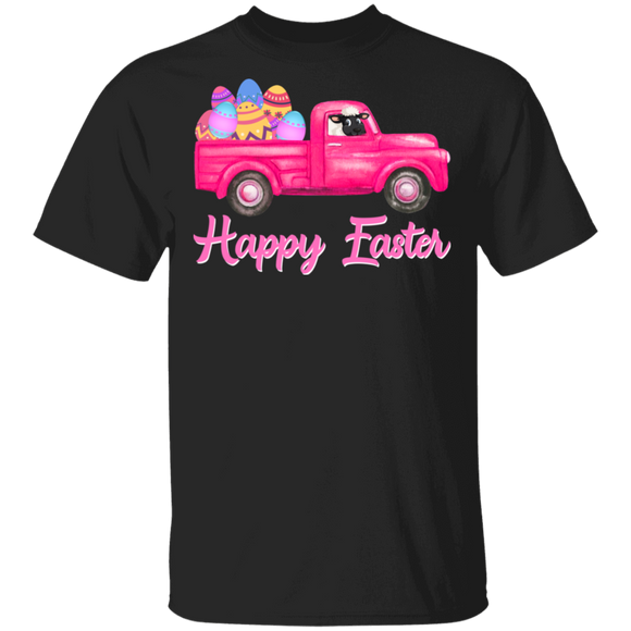 Sheep Riding Truck Funny Rabbit Bunny Eggs Easter Day Matching Shirt For Kids Men Women Sheep Lover Farmer Gifts T-Shirt - Macnystore