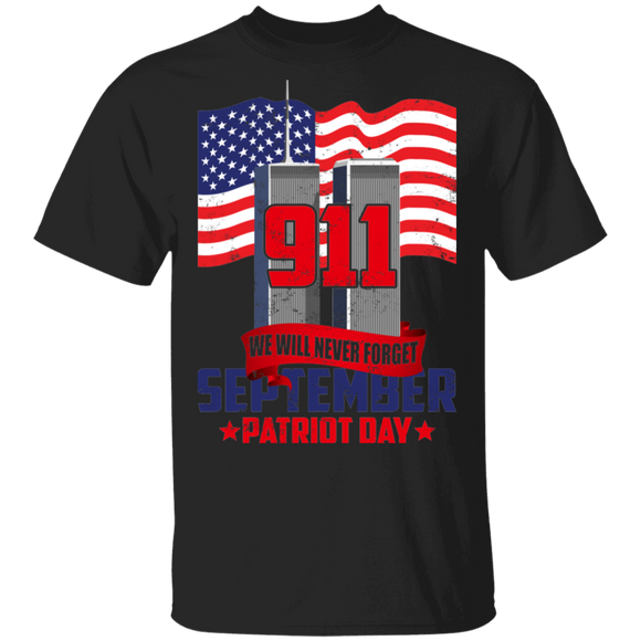 American Flag Shirt 911 We Will Never Forget September Proud American Flag Movie  Gifts T-Shirt - Macnystore
