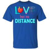 Love Has No Distance Ruler Pencil Apple Staple Shirt Matching Student Teacher Gifts T-Shirt - Macnystore