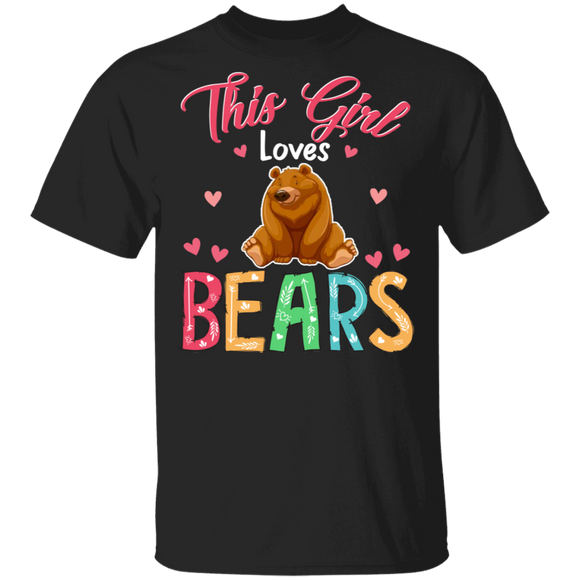 This Girl Loves Bear Cute Bear Jungle Safari Animal T-Shirt - Macnystore