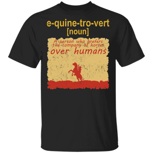 Horse Lover Shirt E-quine-tro-vert Definition Horse Cowboy Lover Gifts T-Shirt - Macnystore
