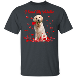 I Found My Valentine Golden Retriever Dog Pet Lover Fans Matching Shirts For Couples Boys Girls Women Personalized Valentine Gifts T-Shirt - Macnystore