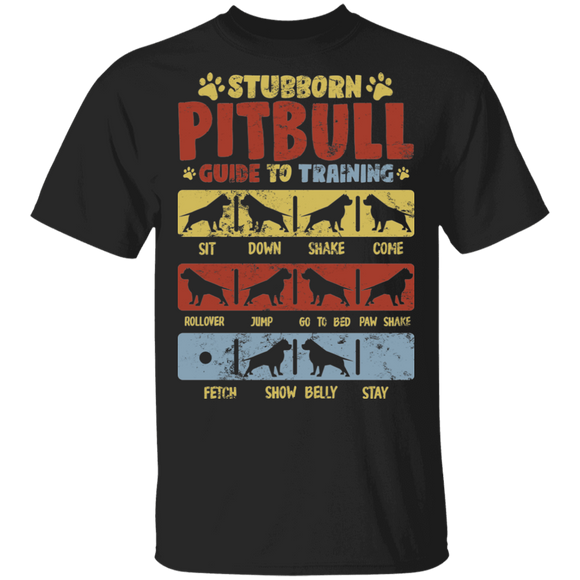 Stubborn Pitbull To Training Funny Dog Trainer Lover Gifts T-Shirt - Macnystore