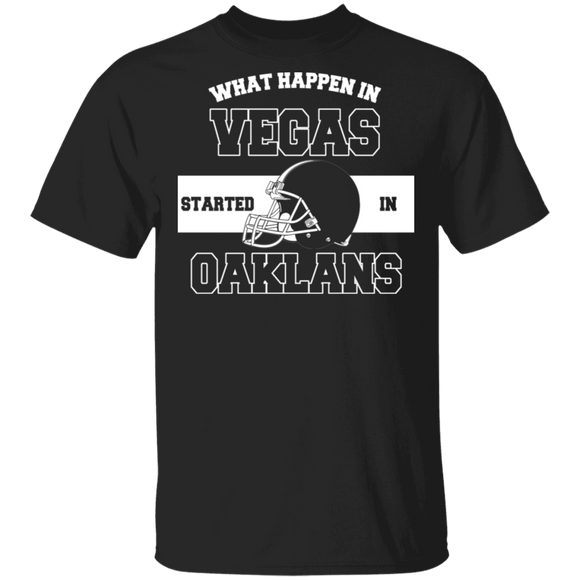 What Happens In Vegas Started In Oakland Cool Hockey Player Lover Men Gifts T-Shirt - Macnystore