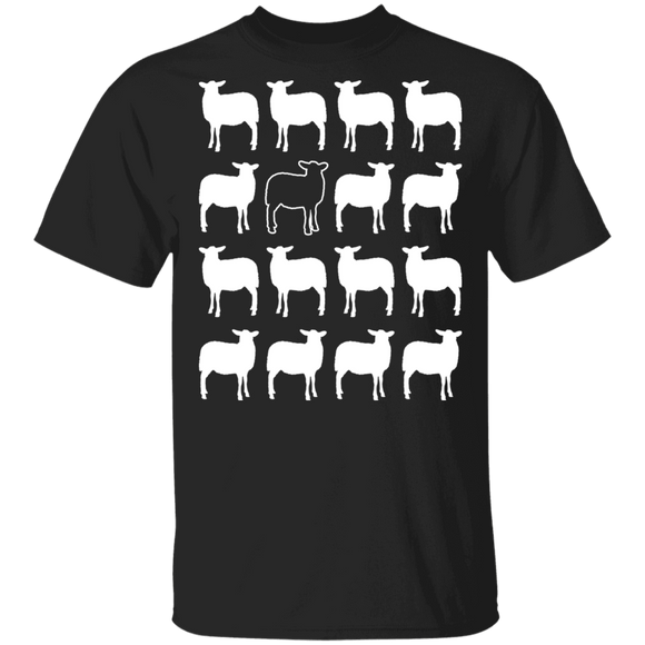 Sheep Lover Shirt Princess of Wales Diana Sheep Funny Black White Sheep Lover Gifts T-Shirt - Macnystore