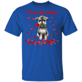 I Found My Valentine Miniature Schnauzer Dog Pet Lover Fans Matching Shirts For Couples Boys Girls Women Personalized Valentine Gifts T-Shirt - Macnystore