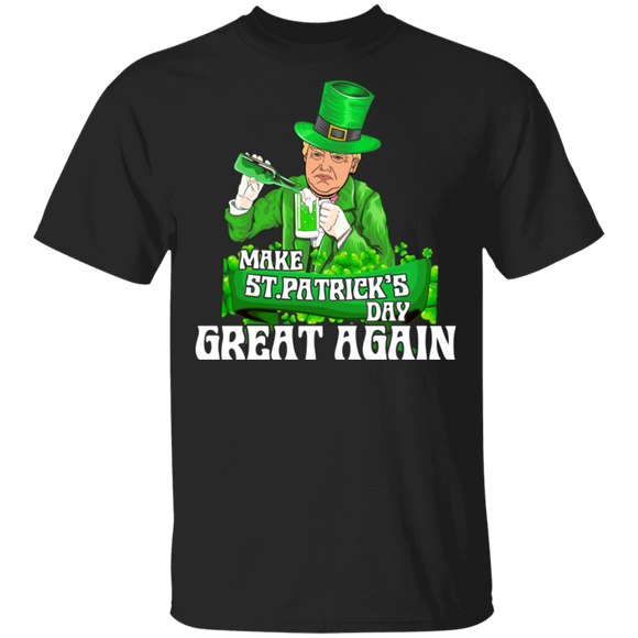 Trump Lover Make St Patricks Day Great Again Drinking Drunk T-Shirt - Macnystore