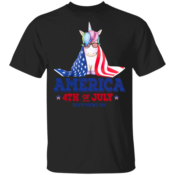 America 4th Of July Independence Day Cool American Flag Unicorn Shirt Matching Magical Unicorn Lover Fans US Independence Day Gifts T-Shirt - Macnystore