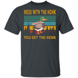 vintage Square Mess With The Honk You Get The Bonk Funny Duck Shirt Matching Baseball Referee Lover Player Gifts T-Shirt - Macnystore