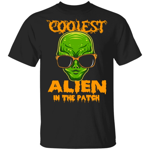 Funny Halloween Costume Coolest Alien In The Patch T-Shirt - Macnystore