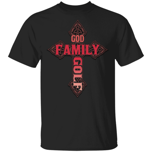 God Family Golf Cool Christ Cross Matching Softball Golf Lover Fans Gifts T-Shirt - Macnystore