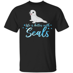 Cute Marine Life Is Better With Seals Beach Seal Dolphin Lover Gifts T-Shirt - Macnystore