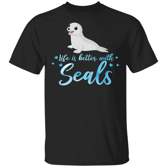Cute Marine Life Is Better With Seals Beach Seal Dolphin Lover Gifts T-Shirt - Macnystore