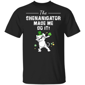 The Shenanigator Made Me Do It Dabbing Dalmatian Leprechaun Shamrock Dalmatian Dog Lover St Patrick's Day Gifts T-Shirt - Macnystore