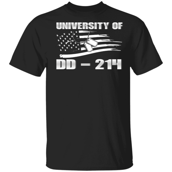 University Of DD 214 Cool American Flag Shirt Matching DD 214 US Soldier Veteran Army Military Gifts T-Shirt - Macnystore