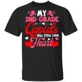 My 2nd Grade Cupids Will Steal Your Hearts Teacher Elementary Teacher Funny Teacher Couple Valentine T-Shirt - Macnystore