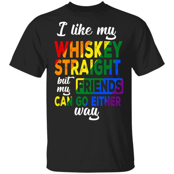 I Like My Whiskey Straight Pride LGBT T-Shirt - Macnystore
