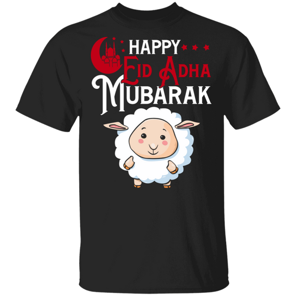 Eid Al Adha Eid Mubarak Cute Sheep T-Shirt - Macnystore