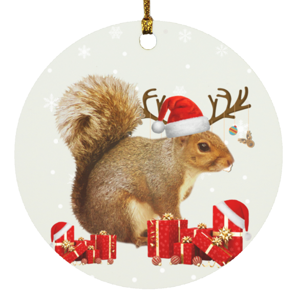 Christmas Ornament Funny Christmas Squirrel Reindeer Santa Squirrel Lover Ornament Xmas - Macnystore